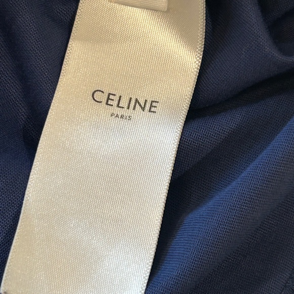 CELINE  California 70'S Cotton T-Shirt BLUE medium M - Picture 4 of 9